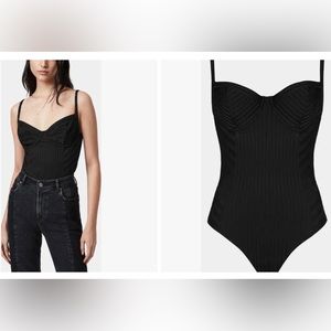 ALLSAINTS Yuri Ribbed Bodysuit